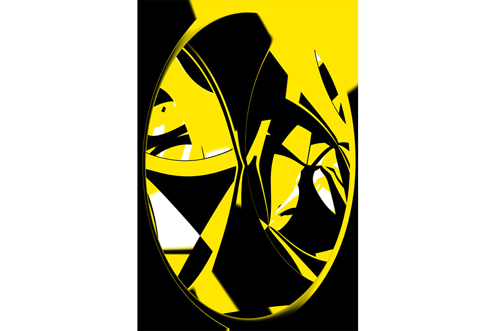 black yellow digital abstract art nft crypto collection