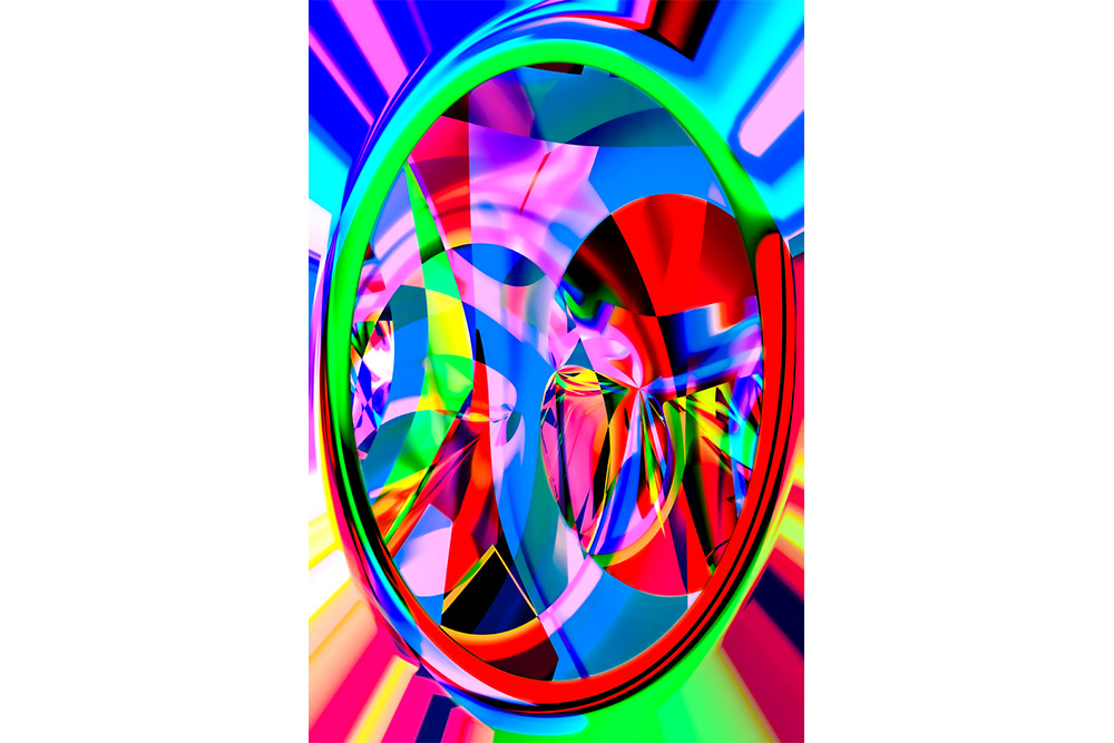 colorful digital abstract art nft computational geometry